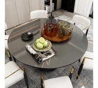 Mayda Film de Protection de Table Rond Transparent, 2 mm d'épaisseur, Film de Protection de Table en PVC Transparent avec Bords arrondis, Nappe sur Mesure ou Disponible en différentes Tailles