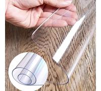 Mayda Film de Protection de Table Transparent 1,8 mm - Différentes Tailles - Découpable Individuellement - Film PVC pour Table - Nappe Polyvalente et Lavable