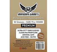 Mayday Games Protège-cartes Mega Civilization 75 x 105 mm – Premium – Lot de 50