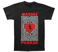 MayDay Parade Heart Maze Print Unisex T-Shirts Men Tee Cotton Tops Black Shirt 3XL