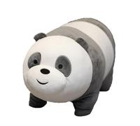 MayDee 3 BareBears Poupée en Peluche - Mignon Ice Bear, Grizzly, Panda Debout Poupée Peluche Jouets pour Enfants Kawaii BareBears Coussin (Gray,38cm)