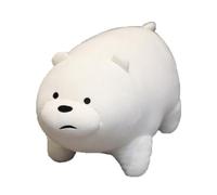 MayDee 3 BareBears Poupée en Peluche - Mignon Ice Bear, Grizzly, Panda Debout Poupée Peluche Jouets pour Enfants Kawaii BareBears Coussin (White,38cm)