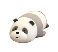 MayDee 3 BareBears Poupée en Peluche, Mignon Ice Bear Grizzly Panda Poupée Peluche Jouets pour Enfants Kawaii BareBears Coussin (Gray,28cm)