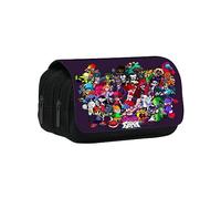 MayDee Boîte à Crayons Friday Night Funkin Trousse à Crayons Imprimée à Double Fermeture éclair Coffret De Papeterie pour Les élèves des écoles Primaires Et Secondaires (E)