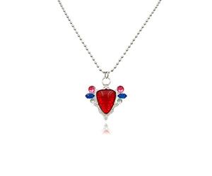 MayDee Collier Aja À Pierre Rouge - Accessoires De Cosplay Pour Figurines De L'anime JoJo - Collier Pendentif Aja Red Stone