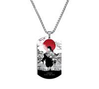 MayDee Collier Kimetsu No Yai, Bijoux en Acier Titane Ghost Killing Collier en Acier Inoxydable Imprimé en Couleur Anime Figurine Cosplay Accessories (Giyuu)