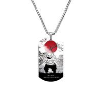MayDee Collier Kimetsu No Yai, Bijoux en Acier Titane Ghost Killing Collier en Acier Inoxydable Imprimé en Couleur Anime Figurine Cosplay Accessories (Inosuke)