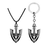 MayDee Collier Porte-clés Aventure JoJo Porte-clés Aventure Bizarre De JOJO Jotaro Kujo Collier JOJO Pendentif Accessoires