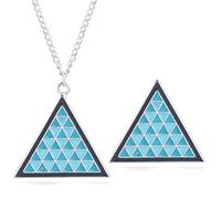 MayDee Detroits Collier Insignes Ensemble - Became Humans Jeu Cosplay Accessoires Triangle Energy Signe Pendentif Collier Badge 2pcs