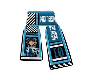 MayDee Echarpe Neon Genesis Evangelion, écharpe Chaude pour L'automne Et l'hiver, Mode Simple Echarpe pour Homme Echarpe pour Femme Anime EVA Figurine Cosplay (E)