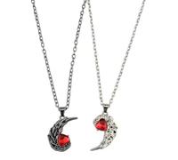 MayDee Love Deepspace Collier 2 Pièces Sylus Cosplay Devil and Angel Wings Pendentif Collier Qin Che Cosplay Accessoires