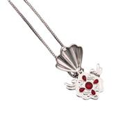 MayDee Mermaid Melody Collier De Coquillages à Sept Couleurs Pendentif pour Dames, Nanami Luchia Princesse Accessoires (D)