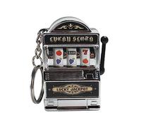 MayDONG Porte-clés en forme de machine à sous de fruits, porte-bonheur, mini casino, cadeau fantaisie pour enfants et adultes