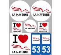 Mayenne (8 Autocollants Variés) - Sticker/Autocollant