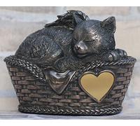 Mayer Chess Chat urne Bronze comme Une Figure Chat-Ange et Feuille pour Graver, Animal urn