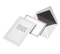 mayer-network 30002343 Dossier de deuil carte de correspondance+enveloppe, lin, DIN A6/C6, 5 pièces de chaque