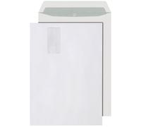 mayer-network 30007491 Enveloppes d'expédition B4, avec fenêtre d'adresse 45x90 mm, autocollantes, 120 g/qm, blanc, 250 pièces