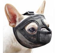 Mayerzon Muselière à museau Court pour Bouledogue français avec Pantalon Complet pour éviter de Manger des morsures, muselière en Maille Douce pour Chien Shih Tzu Carlin Bulldog Anglais pour Le