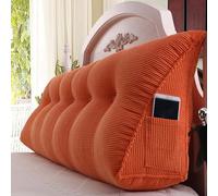 MAYFABD Coussin de Lecture Triangulaire Support Lombaire Gros Oreiller Cale Dos Tête de lit Rembourré Multifonctionnel pour Canapé Coussin de Lecture Dossier de Taille,D,180x23x50cm