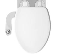 Mayfair MAYFAIR Kendall Ensemble de bidet à fermeture lente, ne se desserre jamais, siège de toilette avec ajustement parfait, pulvérisation d'eau douce, non électrique, bidet facile à installer,