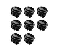 MAYFLASH Lot de 8 boutons poussoirs MFBK-30 30 mm - pour MAYFLASH F300 F500 F700 Arcade Jamma Video Game & Arcade Joystick Console de jeux (Noir)