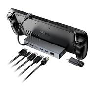 Mayflash Station d'accueil pour Steam Deck, Station d'accueil 6 en 1 avec HDMI 2.0 4K @ 60 Hz + Gigabit Ethernet 1000 Mbit/s + 3 USB-A 3.0 + Port de Charge USB C PD