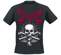 MAYHEM Alpha Omega Daemon Homme T-Shirt Manches Courtes Noir L, 100% Coton, Regular/Coupe Standard