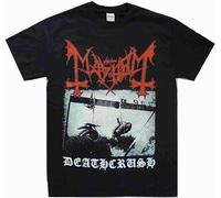 Mayhem Deathcrush Blacken T-Shirt Metal Band Tee Manches Courtes(Medium)
