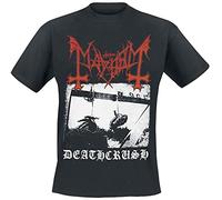 MAYHEM Deathcrush Homme T-Shirt Manches Courtes Noir L 100% Coton Regular/Coupe Standard