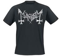 MAYHEM Distressed Logo Homme T-Shirt Manches Courtes Noir L 100% Coton Regular/Coupe Standard