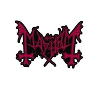 Mayhem Woven Patch Logo Cut Out Nouveau Officiel Noir