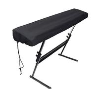 Mayhour Housse anti-poussière pour clavier de piano électronique 61/88 touches étanche et extensible avec cordon élastique réglable Noir pour Yamaha Casio, Roland