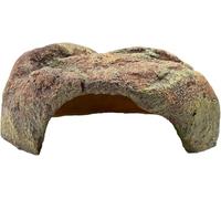 Mayhug Caverne de reptile extra large en résine pour python, gecko, dragon barbu, lézard, tortue, décoration d'habitat de terrarium, jaune et marron naturel