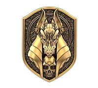 MayiaHey Anu ague gothique en forme de tête de loup pour homme, amulette du dieu égyptien Anu ague nordique viking loup anu ijou hip-hop, bague de bouclier de loup punk pour homme, 9