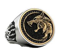 MayiaHey Bague de loup, bague de patte de loup pour homme, bague de loup viking nordique, bijou de loup celtique, bague de tête de loup hip-hop, bague de loup punk pour garçons, Small, NO