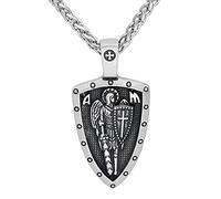 MayiaHey Collier avec pendentif chevalier templier, bouclier gothique, hip-hop, collier avec pendentif épée de templier pour homme, collier vintage rétro avec épée, Non