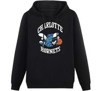 MAYILI Warm Sweatshirts Charlotte Hornets Heavyweight Hooded Black XXL