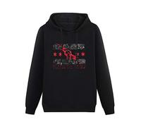 MAYILI Warm Sweatshirts Cm Punk Action Figure Logo Heavyweight Hooded Black L