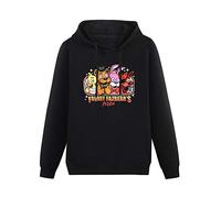 MAYILI Warm Sweatshirts Freddy Fazbears Pizza Heavyweight Hooded Black XL