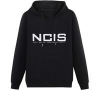 MAYILI Warm Sweatshirts NCIS Logo Heavyweight Hooded Black XXL