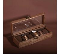 MAYINGLON Boîte Bijoux Femme Boîtes D'affichage Transparentes, Boîtes À Montres En Bois De Noyer, Plus Que Recevoir Un Étui, Boîte De Collection De Montres-bracelets(31 * 21 * 8cm)(Type-B)