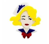 MAYIYAHO Acrylique Sexy infirmière Broches pour Femmes Unisexe Cheveux dorés Docteur hôpital Fille fête décontracté Broche Broche Cadeaux