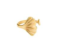 MAYIYAHO Anneaux de Feuilles de Ginkgo Vintage pour Femmes en Acier Inoxydable réglable Bague à Doigt Ouvert Bohème esthétique Partie Jewerly anillos Mujer
