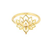MAYIYAHO Anneaux Evil Eye pour Femmes Acier Inoxydable Couleur Or Lotus Fleur Bague Minuscule Vintage Female Party Jewerly Cadeau Bague Femme