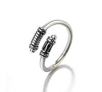 MAYIYAHO Bague réglable Gitan Ethnique Tibétain Bague pour Hommes Femmes Mariage Vintage Thaïlandais Métal Couleur Punk Indian Tribal Totem Bague
