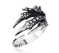 MAYIYAHO Bagues pour Hommes Ouverture Retro Cutout Dragon Anneaux Mode Titane Acier Anneaux Bijoux de Luxe pour Hommes
