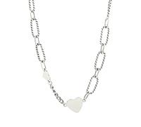 MAYIYAHO Bohemian Love Heart Choker Necklace Silver Alloy Clavicle Chain Fashion Temperament Women Charm Jewelry Gift