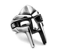 MAYIYAHO Classic Goth Hip Hop MF Doom Mask Rings for Men Gladiator Punk Style Egyptien Pharaon Bague Masculine Vintage Halloween Bijoux Cadeau