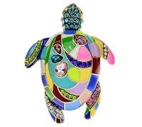 MAYIYAHO Coquille Naturelle Grosse Tortue Broches Femmes Hommes Animal Broche Broches Maman Grand-mère Cadeaux