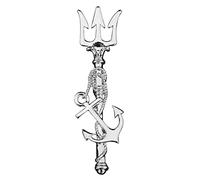 MAYIYAHO Haut de Gamme Vintage Trident Broche Broche en Métal Ancre Longue Aiguille Épinglettes Hommes Costume Chemise Badge Col Vêtements Accessoires Cadeaux